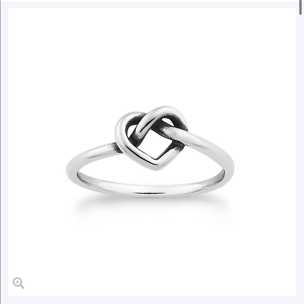 James Avery delicate heart knot ring